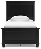 Lanolee Twin Panel Bed with Mirrored Dresser and 2 Nightstands