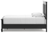 Lanolee Twin Panel Bed with Mirrored Dresser, Chest and 2 Nightstands
