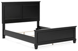 Lanolee Queen Panel Bed with Mirrored Dresser and Nightstand