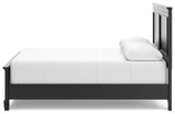 Lanolee Queen Panel Bed with Mirrored Dresser and Chest