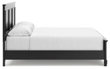 Lanolee California King Panel Bed with Mirrored Dresser and Nightstand