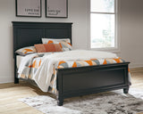 Lanolee Full Panel Bed with Mirrored Dresser, Chest and 2 Nightstands