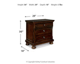 Porter Queen Panel Bed with Mirrored Dresser, Chest and 2 Nightstands
