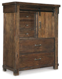 Lakeleigh King Panel Bed with Mirrored Dresser and Chest