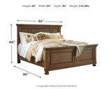 Flynnter California King Panel Bed with Mirrored Dresser and Chest