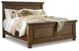Flynnter Queen Panel Bed with Mirrored Dresser, Chest and Nightstand