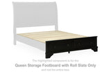 Chylanta Queen Storage Footboard with Roll Slats