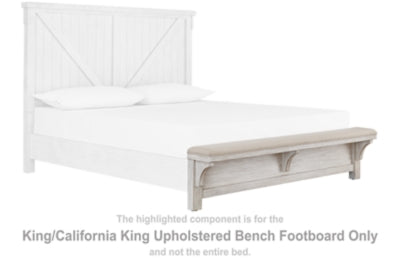 Brashland King/California King Upholstered Bench Footboard