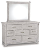 Brashland King Panel Bed with Mirrored Dresser and Chest