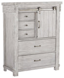 Brashland California King Panel Bed with Mirrored Dresser and Chest