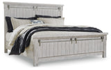 Brashland Queen Panel Bed with Mirrored Dresser and Chest