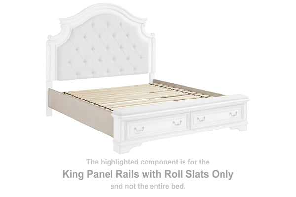 Realyn King Panel Rails with Roll Slats