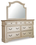 Realyn Queen Sleigh Bed with Mirrored Dresser and 2 Nightstands