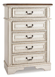 Realyn Full Panel Bed with Mirrored Dresser, Chest and 2 Nightstands
