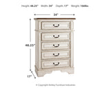Realyn Full Panel Bed with Mirrored Dresser and Chest