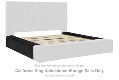 Lindenfield California King Upholstered Storage Rails