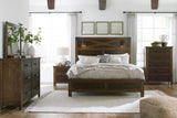 Wyattfield King Panel Bed with Mirrored Dresser, Chest and Nightstand