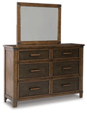 Wyattfield Queen Panel Bed with Storage with Mirrored Dresser, Chest and 2 Nightstands