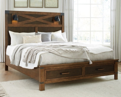 Wyattfield King Panel Bed with Storage