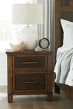 Wyattfield King Panel Bed with Mirrored Dresser, Chest and Nightstand