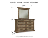 Markenburg King Panel Bed with Mirrored Dresser