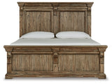 Markenburg California King Panel Bed with Mirrored Dresser