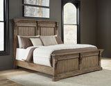 Markenburg King Panel Bed with Mirrored Dresser