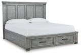 Russelyn California King Storage Bed with Mirrored Dresser, Chest and 2 Nightstands