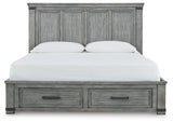 Russelyn California King Storage Bed with Mirrored Dresser