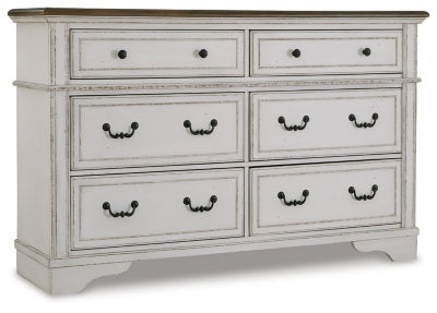 Brollyn California King Upholstered Panel Bed with Dresser