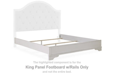 Brollyn King Panel Footboard with Rails