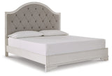 Brollyn California King Upholstered Panel Bed with Dresser