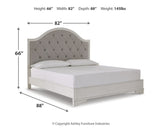 Brollyn King Upholstered Panel Bed with Dresser