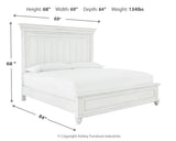 Kanwyn Queen Panel Bed with Mirrored Dresser and 2 Nightstands