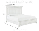 Kanwyn King Panel Bed with Mirrored Dresser and Chest