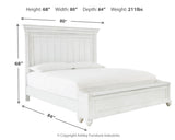 Kanwyn King Panel Bed with Storage with Mirrored Dresser and 2 Nightstands