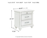 Kanwyn King Panel Bed with Mirrored Dresser and 2 Nightstands