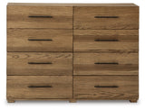 Dakmore California King Upholstered Bed with Dresser