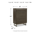 Arkenton Queen Panel Bed with Mirrored Dresser and Chest