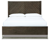 Arkenton Queen Panel Bed with Mirrored Dresser, Chest and Nightstand