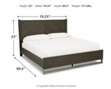Arkenton California King Panel Bed with Mirrored Dresser