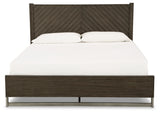 Arkenton California King Panel Bed with Mirrored Dresser, Chest and Nightstand