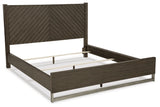 Arkenton California King Panel Bed with Mirrored Dresser, Chest and Nightstand