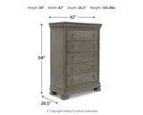 Lexorne King Sleigh Bed with Mirrored Dresser, Chest and 2 Nightstands