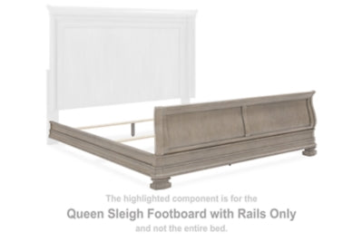 Lexorne Queen Sleigh Footboard with Rails