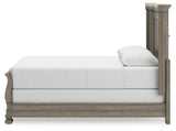 Lexorne Queen Sleigh Bed with Mirrored Dresser, Chest and 2 Nightstands
