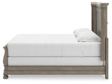 Lexorne King Sleigh Bed with Mirrored Dresser