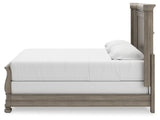 Lexorne California King Sleigh Bed with Mirrored Dresser