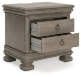 Lexorne Queen Sleigh Bed with Mirrored Dresser, Chest and 2 Nightstands