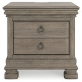 Lexorne Queen Sleigh Bed with Mirrored Dresser, Chest and 2 Nightstands